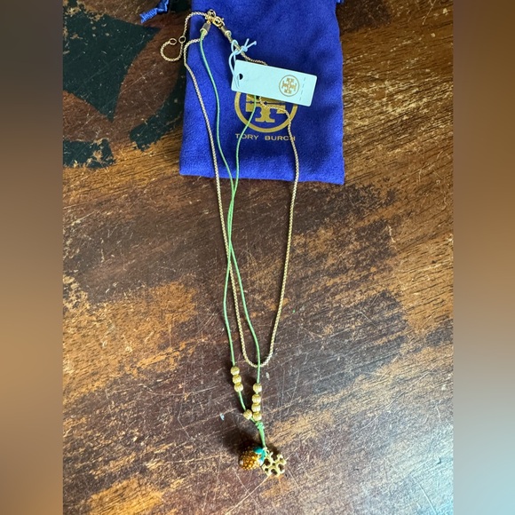 Tory Burch Jewelry - Tory Burch Kira Raspberry Pendant Necklace